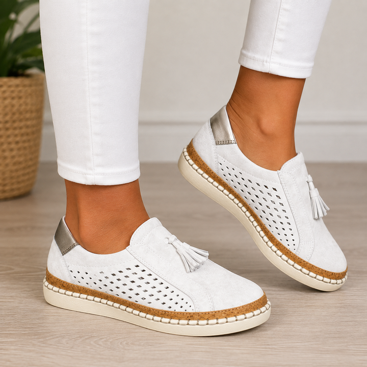 Camille | Slip-on Orthopédiques à pompon