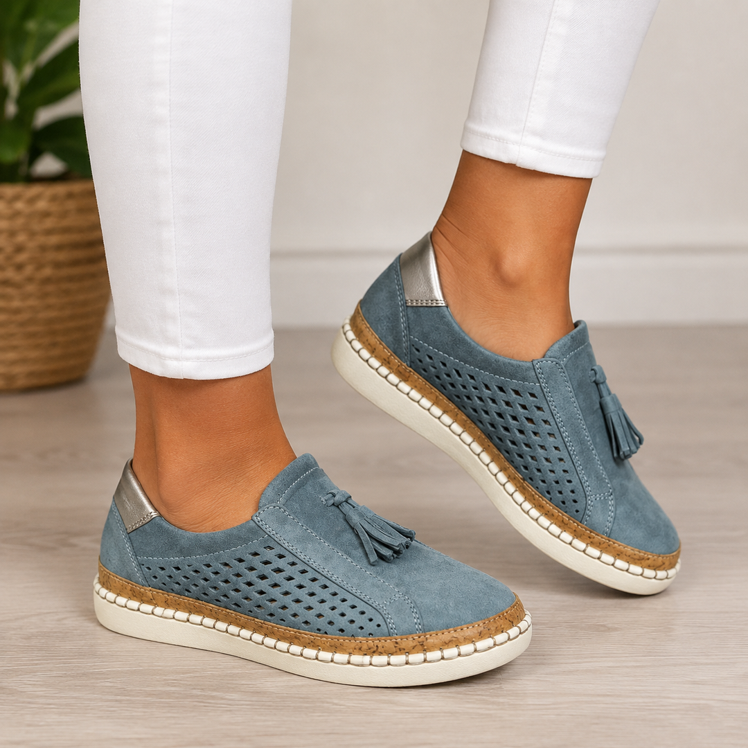 Camille | Slip-on Orthopédiques à pompon