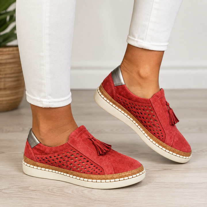 Camille | Slip-on Orthopédiques à pompon