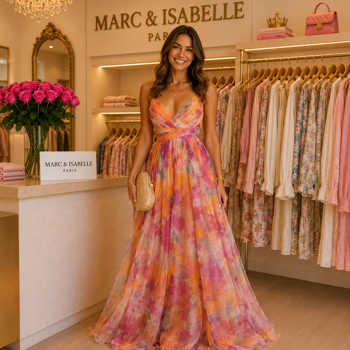 Isabelle | Robe Maxi Élégance Florale
