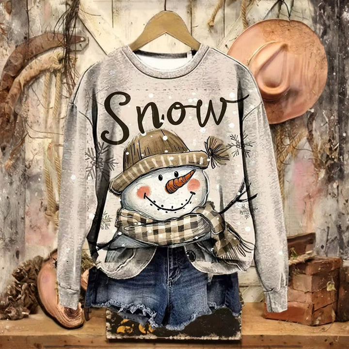 Sweat-Shirt Vintage Bonhomme De Neige