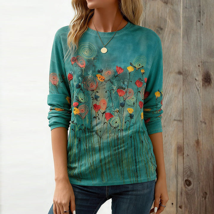 T-Shirt À Imprimé Floral Vintage
