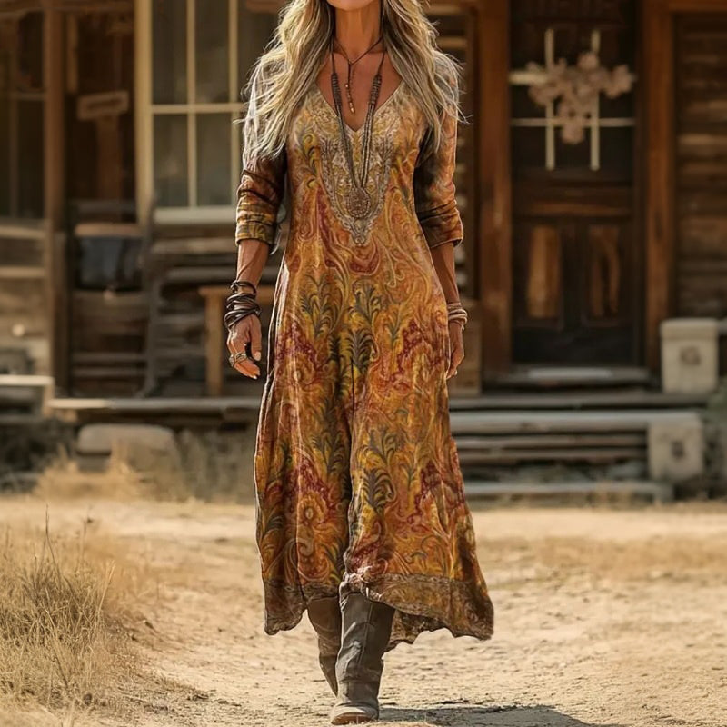 【Manches Longues】Robe Vintage Décontractée