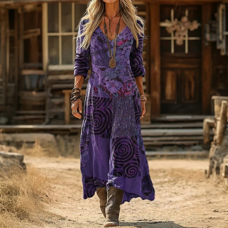 【Manches Longues】Robe Vintage Décontractée