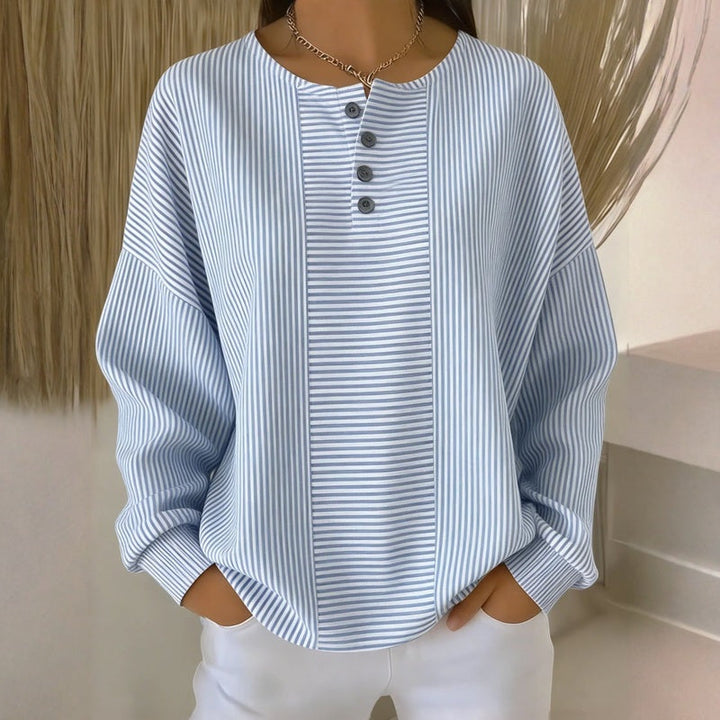 Sweat-Shirt Rayé Décontracté