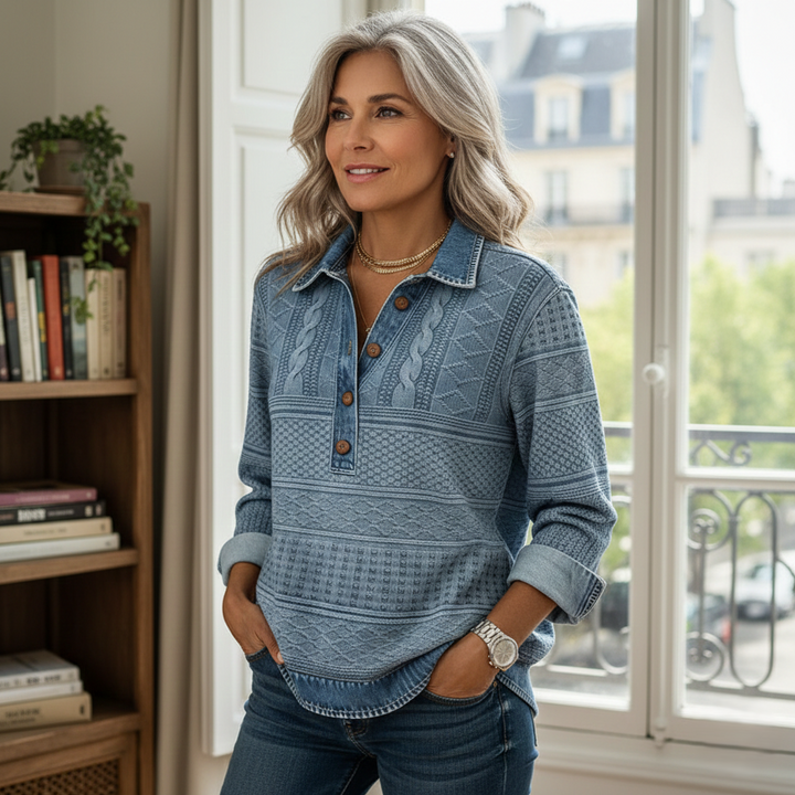 Blouse Décontractée Vintage