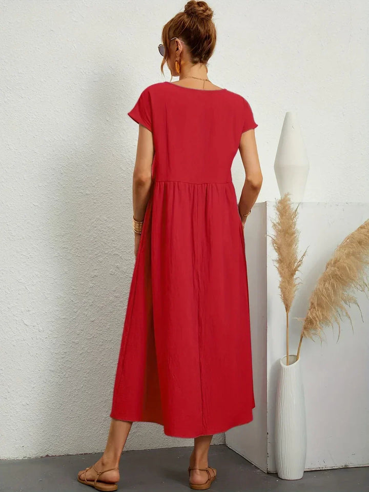 ROBE LÉGÈRE EN COTON DOUX AVEC POCHES