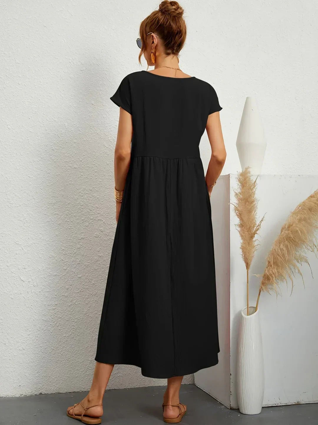ROBE LÉGÈRE EN COTON DOUX AVEC POCHES