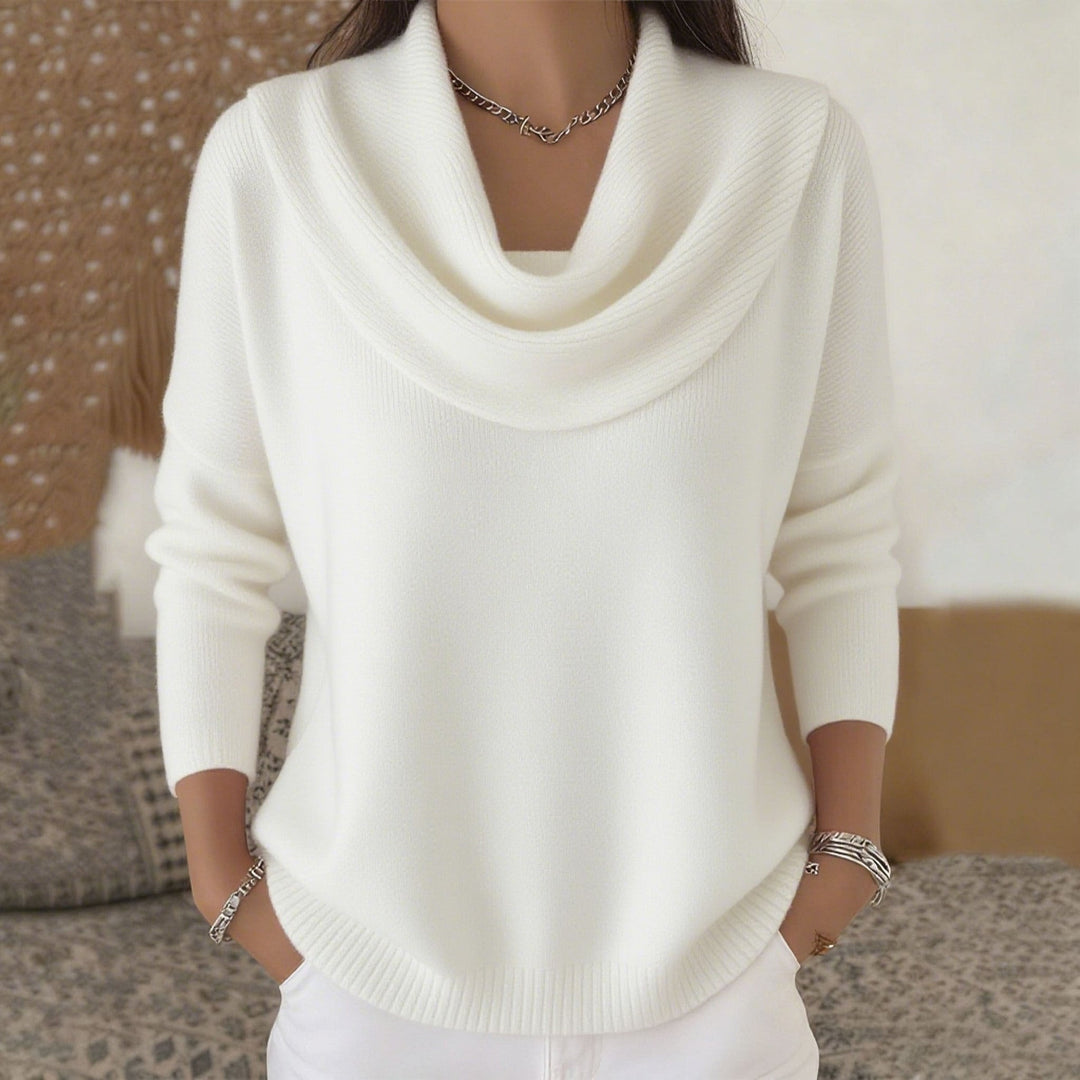 Roseline | Pull col bénitier drapé