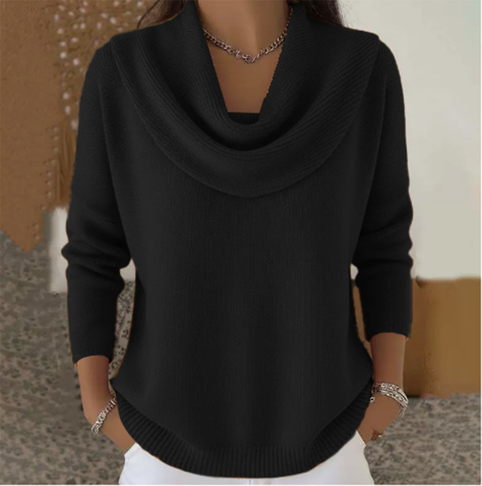 Roseline | Pull col bénitier drapé