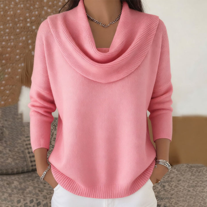 Roseline | Pull col bénitier drapé