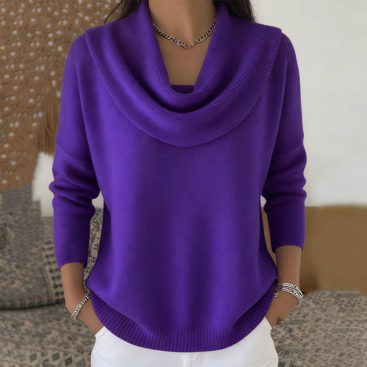 Roseline | Pull col bénitier drapé