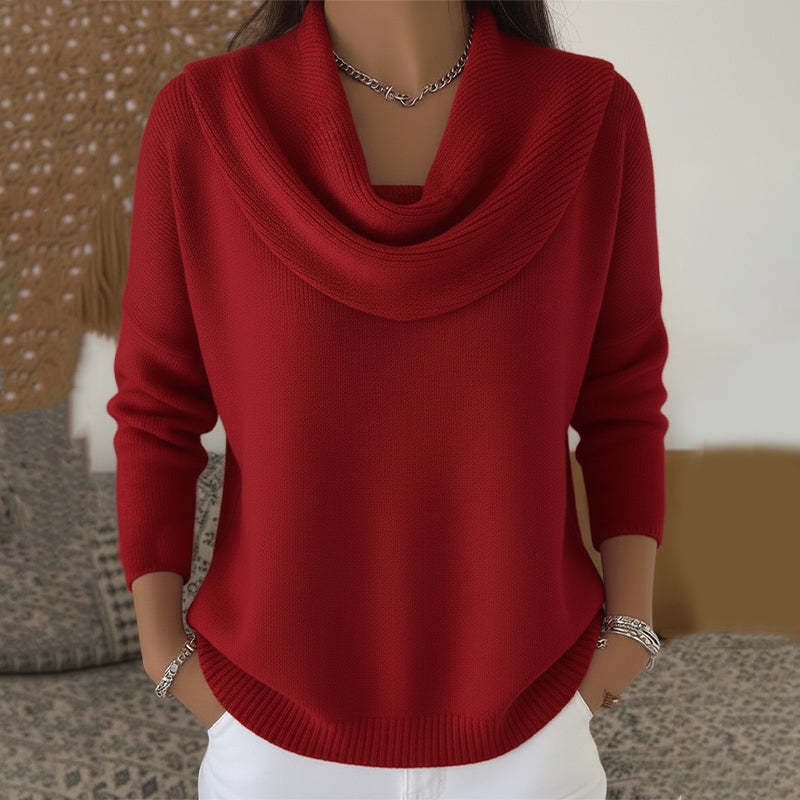 Roseline | Pull col bénitier drapé