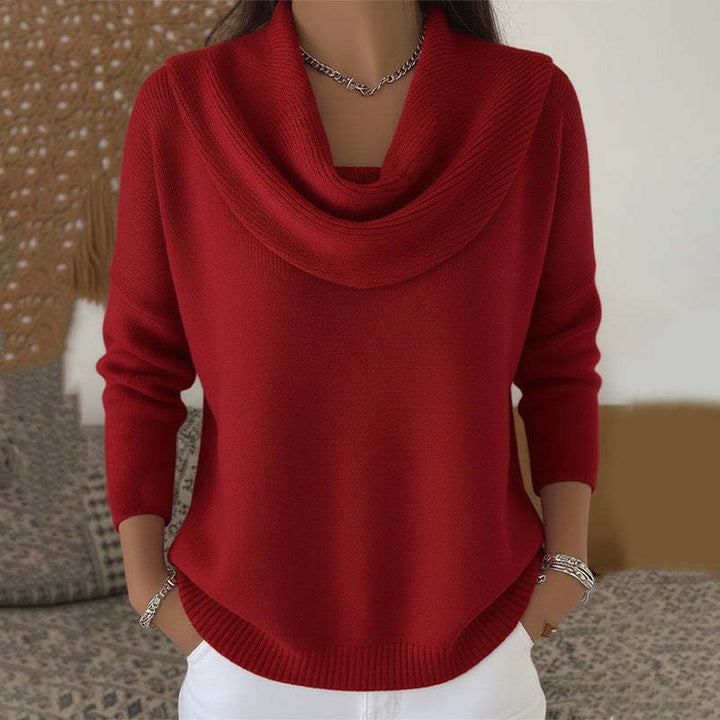 Roseline | Pull col bénitier drapé