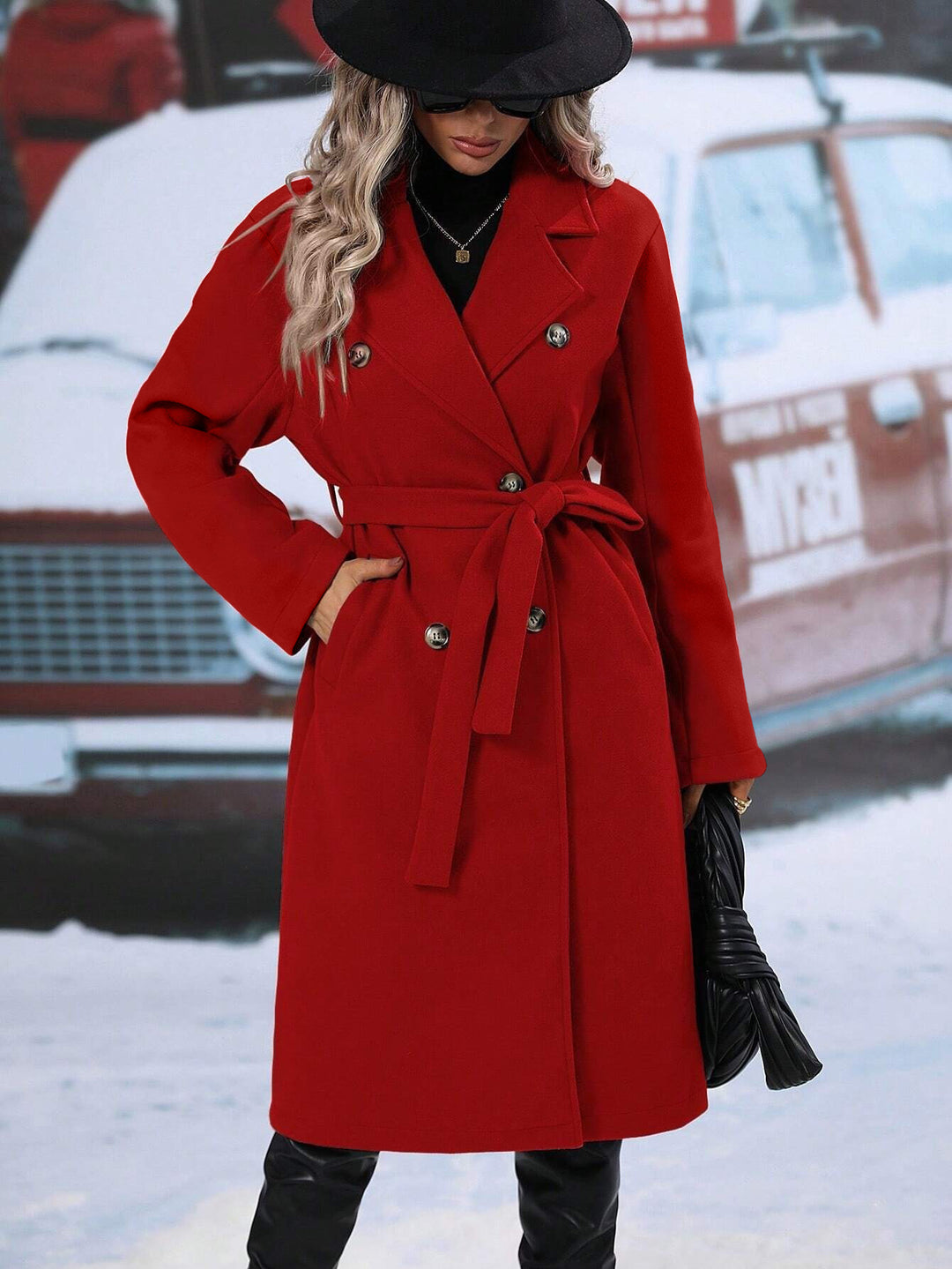 Bérénice | Manteau croisé ceinturé