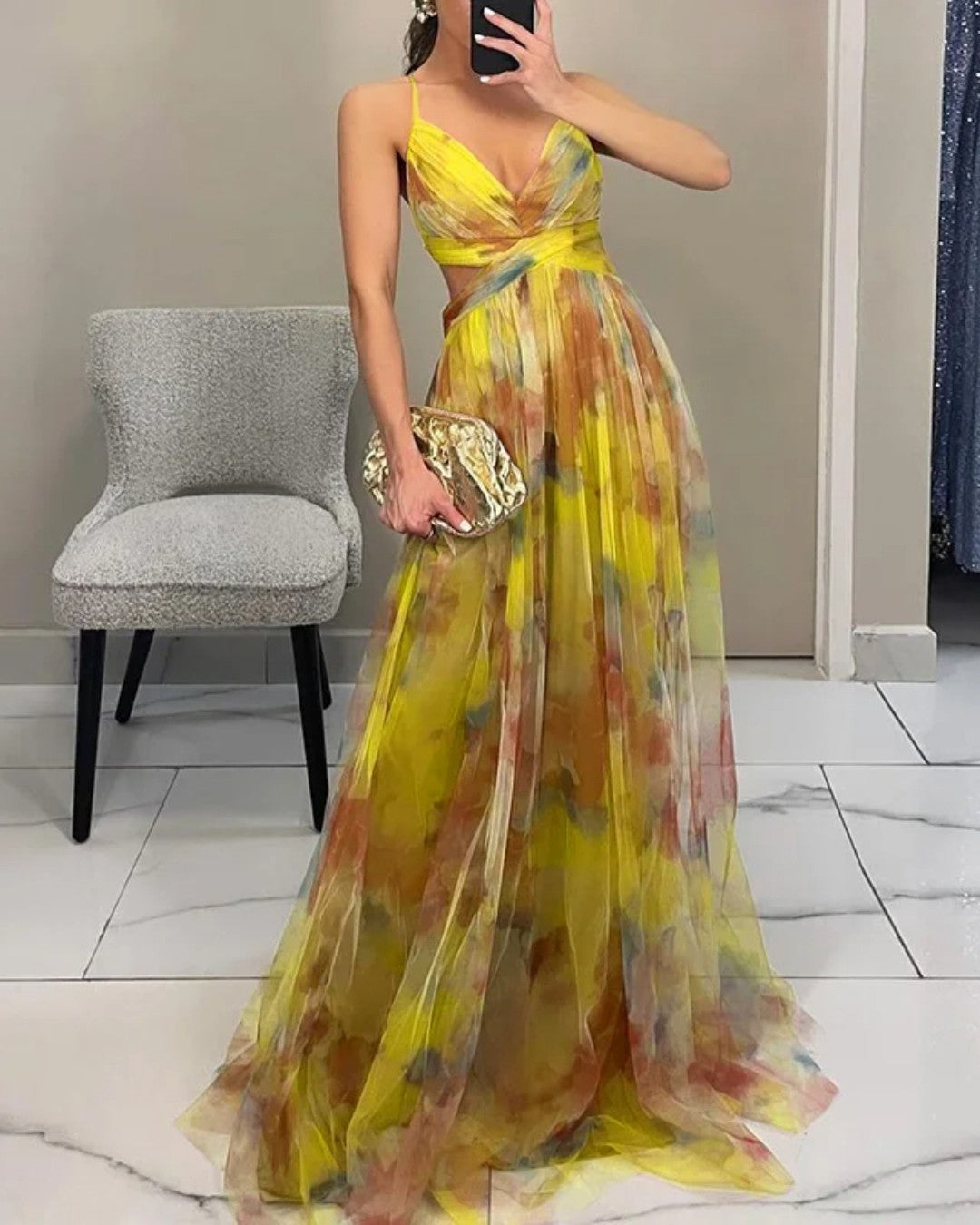 Isabelle | Robe Maxi Élégance Florale
