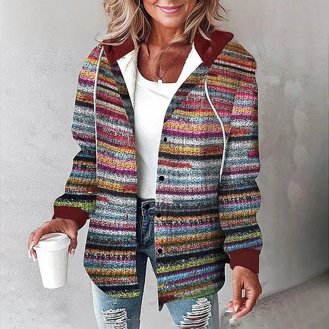 Claudette | Veste chemise à carreaux et capuche