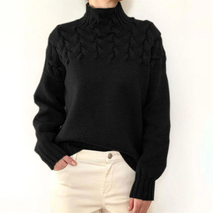 Thérèse | Pull col montant torsades