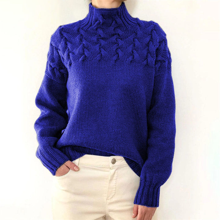 Thérèse | Pull col montant torsades
