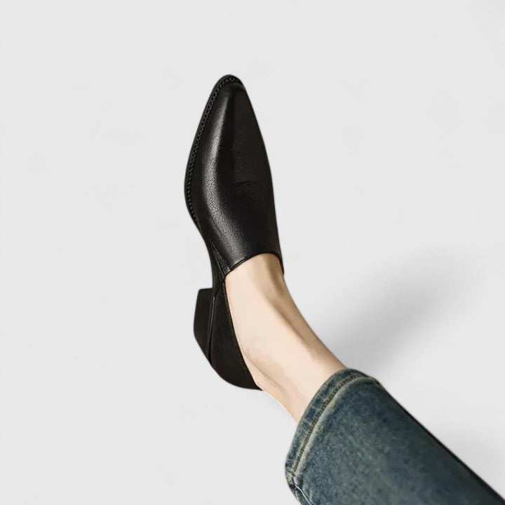 Clémence™ - Mocassins orthopédiques en cuir à bout pointu