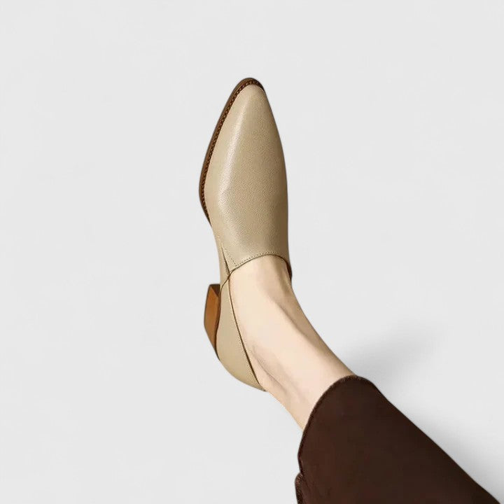 Clémence™ - Mocassins orthopédiques en cuir à bout pointu