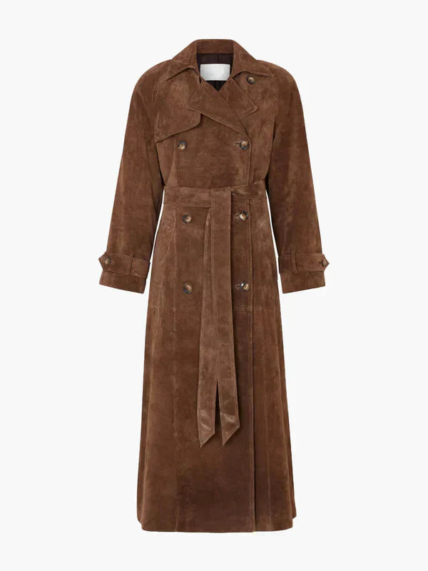 Anaïs | Le Trench Chic en Daim Doux