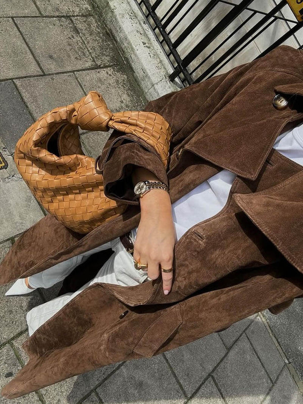 Anaïs | Le Trench Chic en Daim Doux