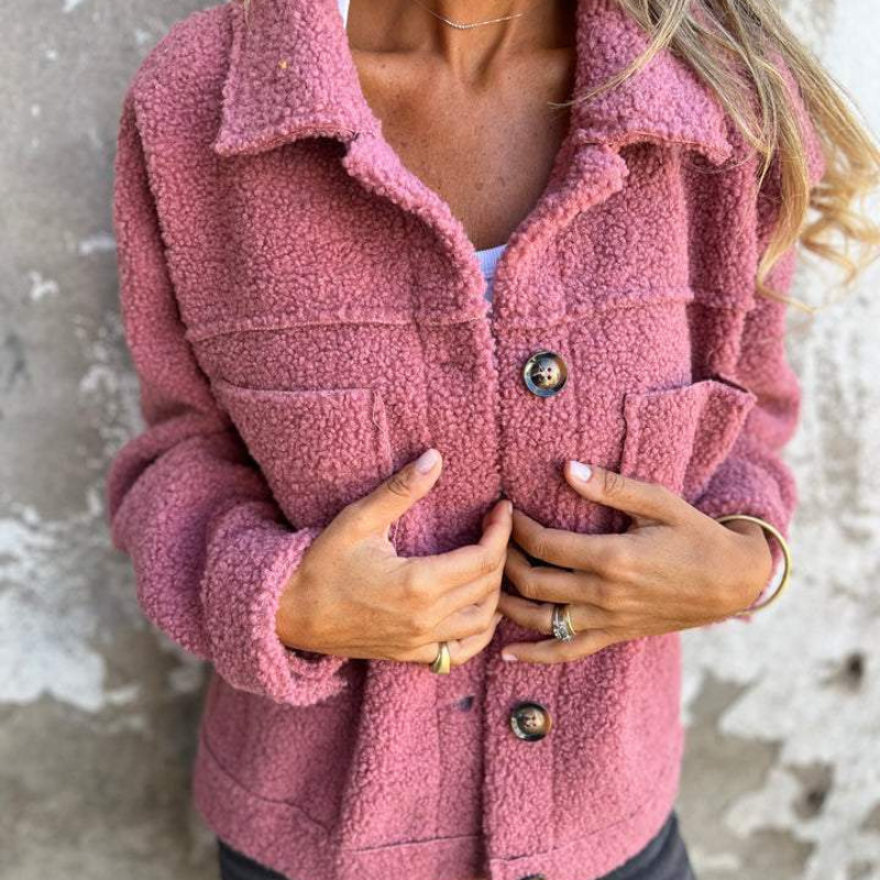 Michèle | Veste teddy boutonnée