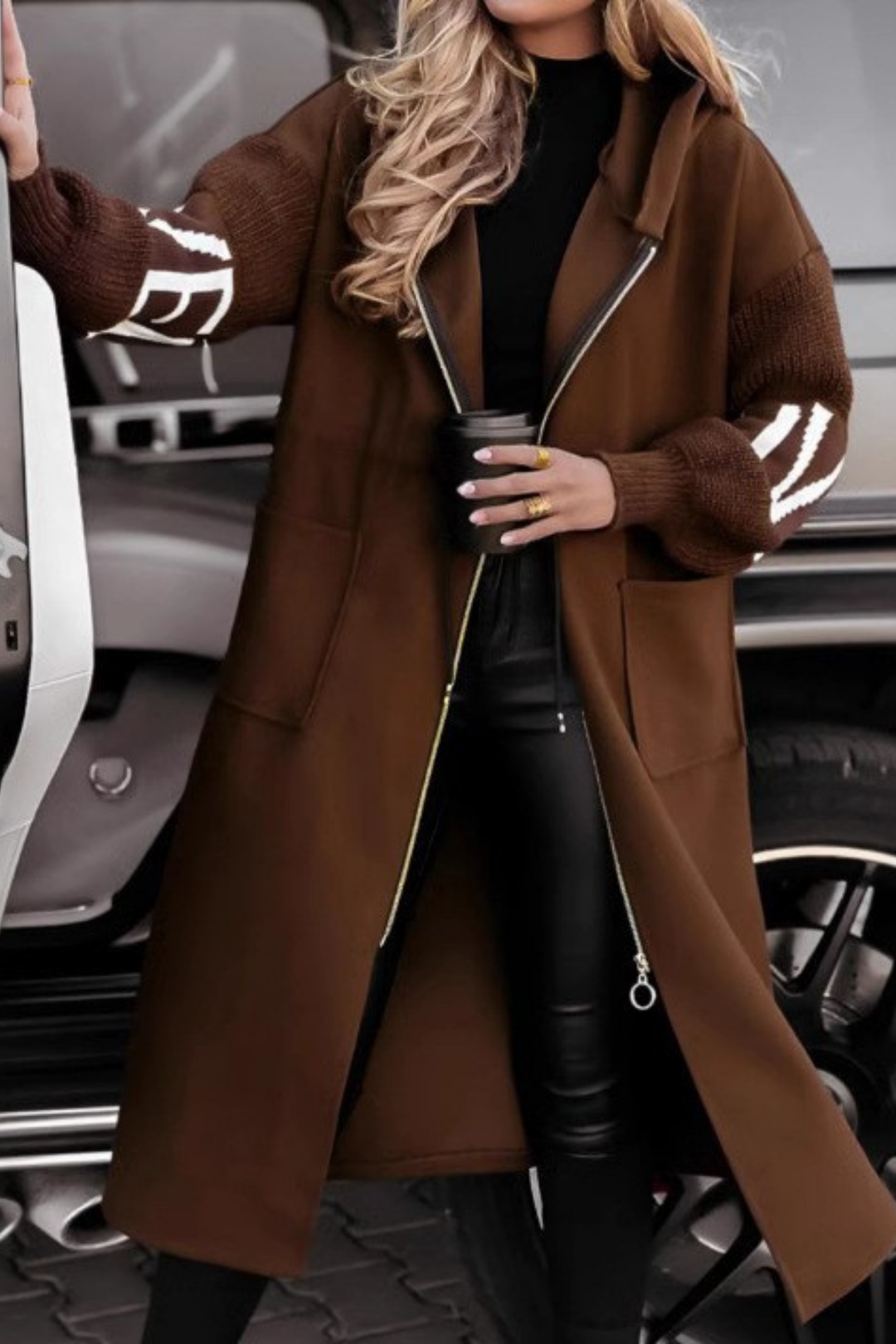 Seravia™ – Manteau Tricoté Long