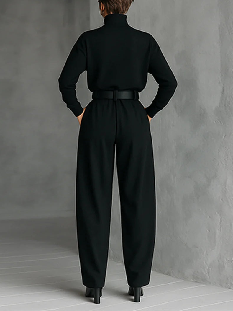 Ensemble col roulé & pantalon droit