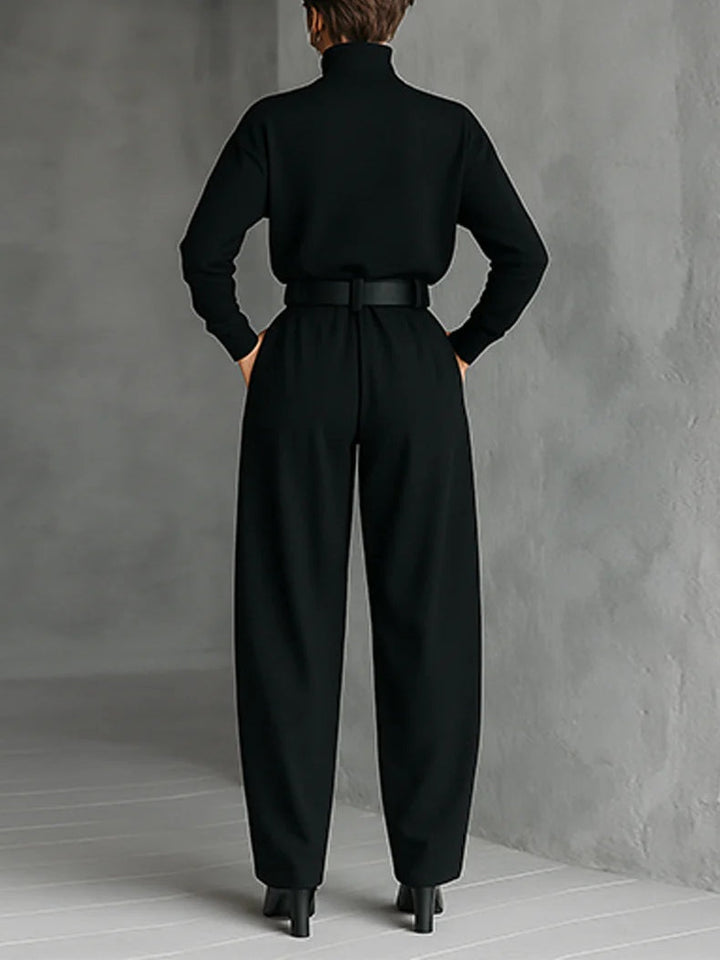 Ensemble col roulé & pantalon droit