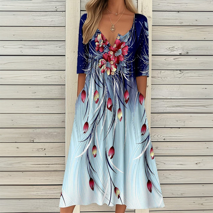 Robe Vintage À Imprimé Floral