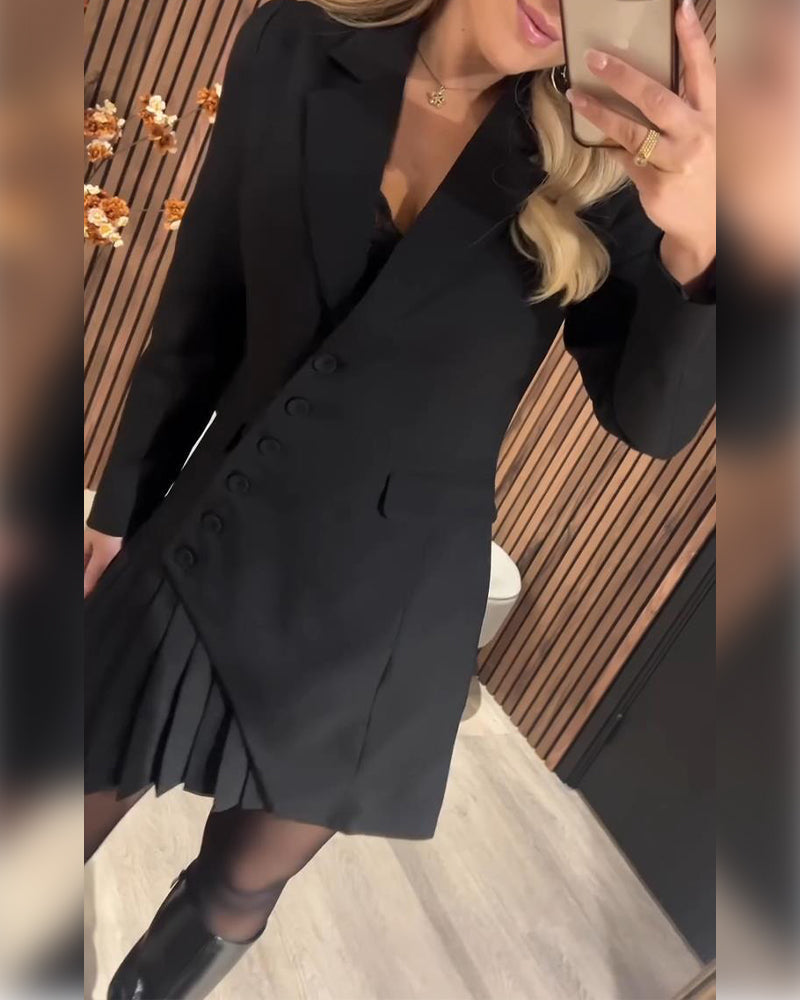 Robe Blazer Plissée — Power Look du Quotidien