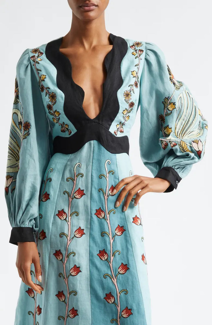 Robe Midi Bleu