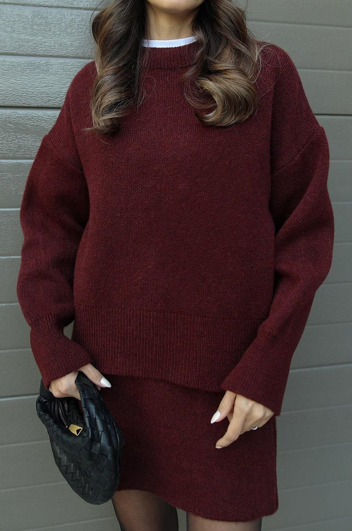 Marie™ | Ensemble Maille – Pull & Jupe