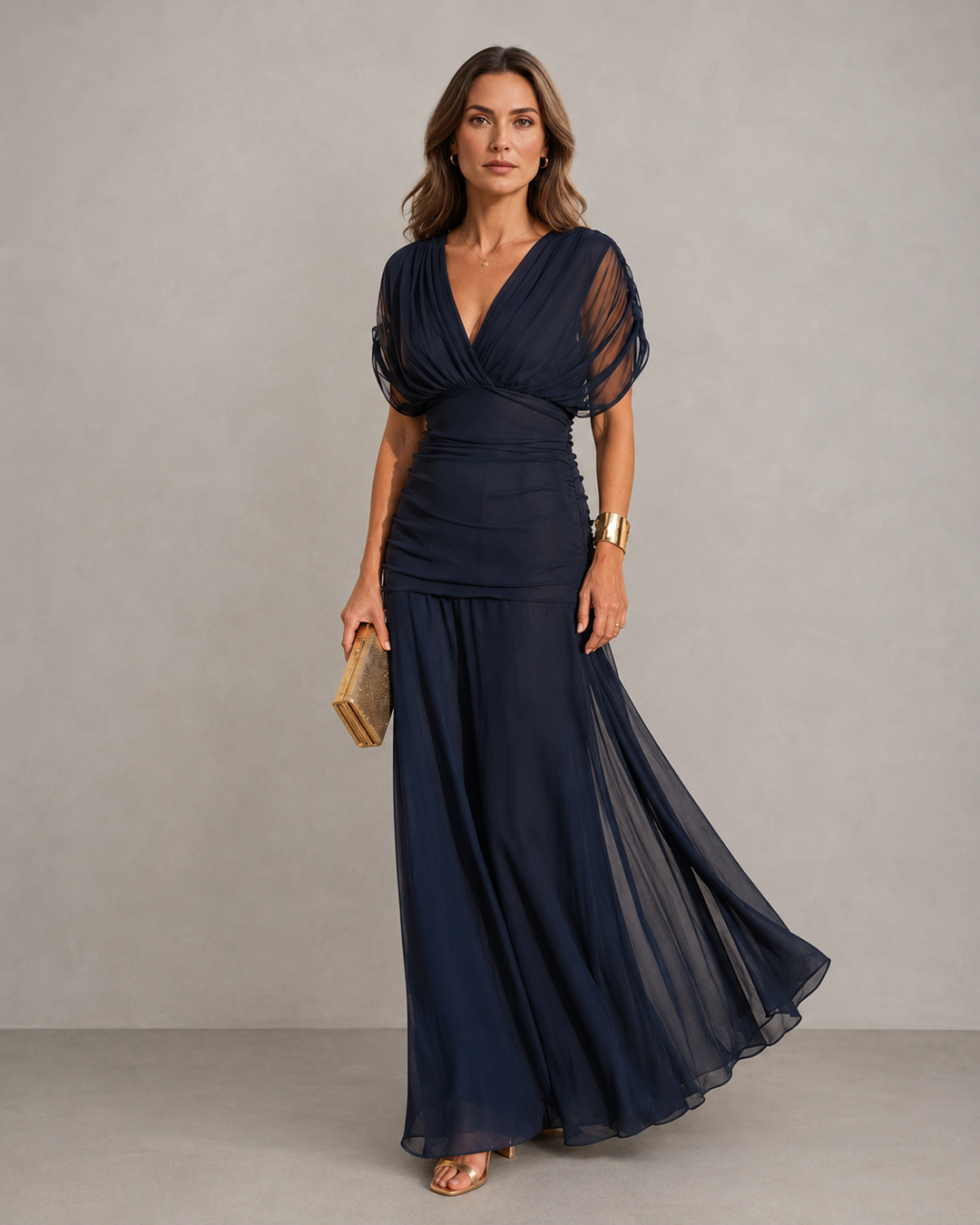 Béatrice | Robe longue fleurie à épaules dénudées