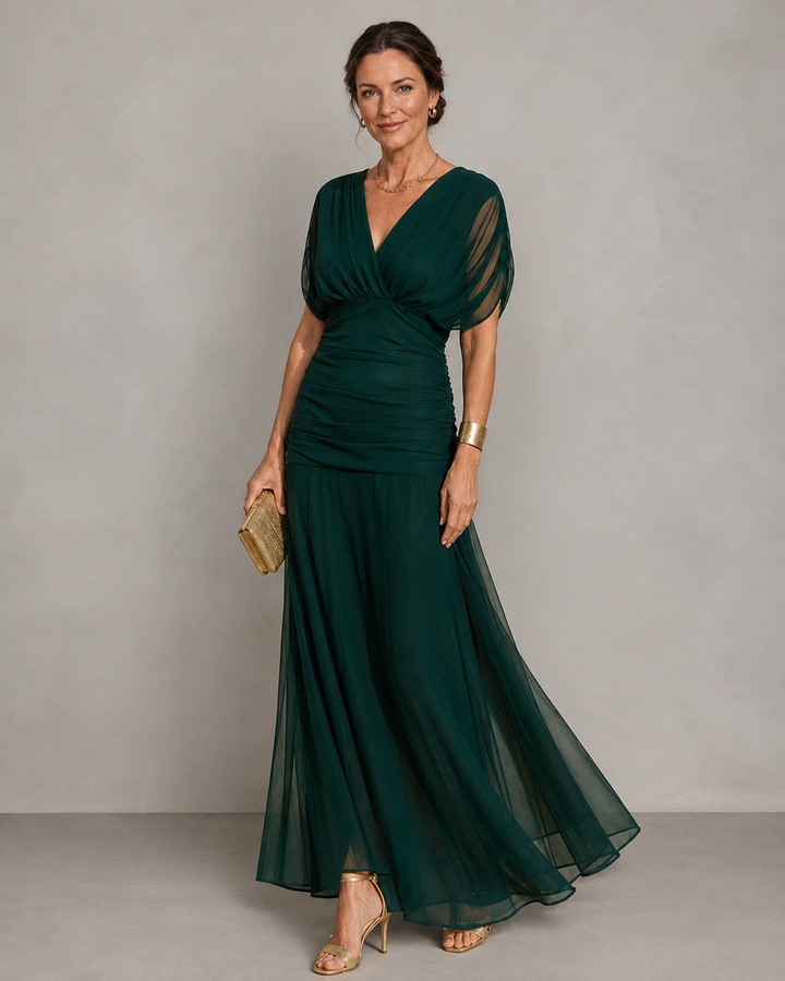 Béatrice | Robe longue fleurie à épaules dénudées