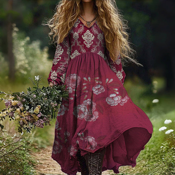 Robe Vintage À Imprimé Floral