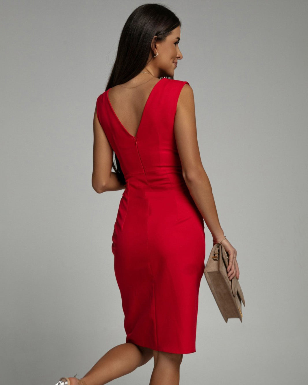 Fresia™ | Robe Élégante Cintrée avec Décolleté en V