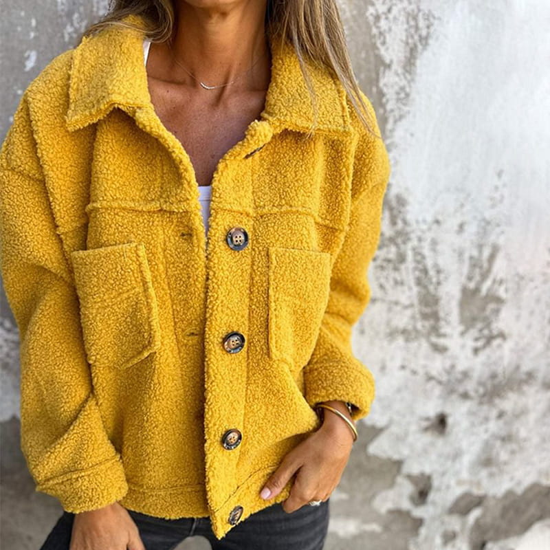 Michèle | Veste teddy boutonnée