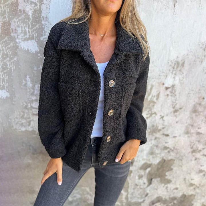 Michèle | Veste teddy boutonnée