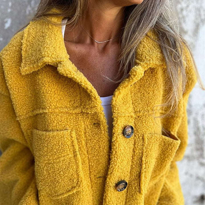 Michèle | Veste teddy boutonnée