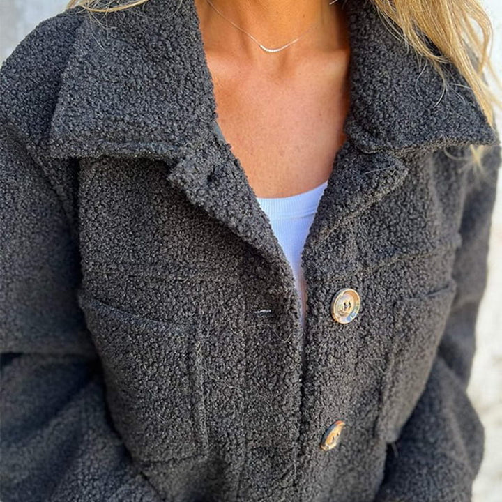 Michèle | Veste teddy boutonnée