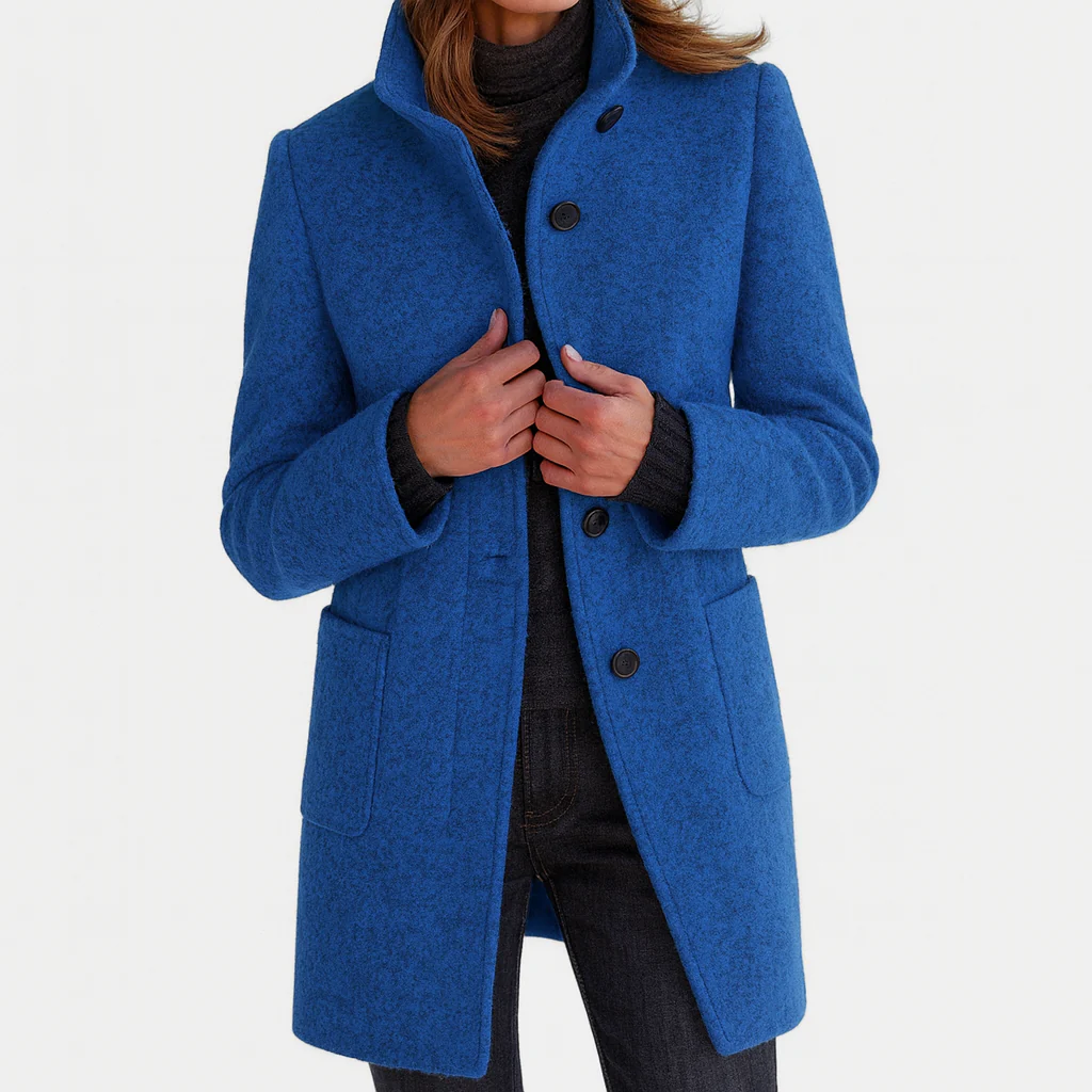 Mathilde | Manteau boutonné col droit
