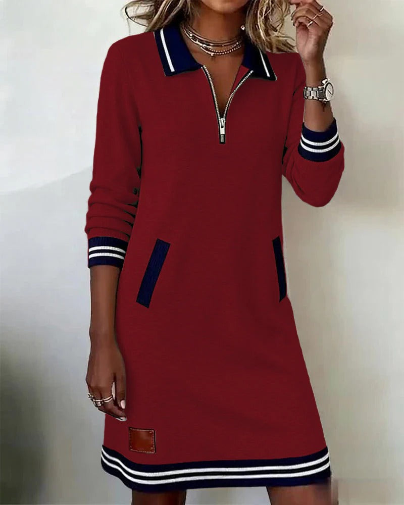 Sylvia™ | Robe Chic À Manches Longues En Coton