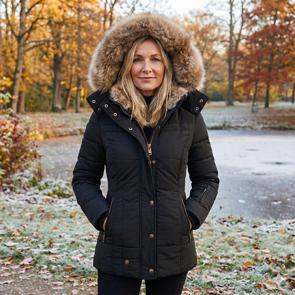 Anna | Manteau d'hiver avec doublure en fourrure