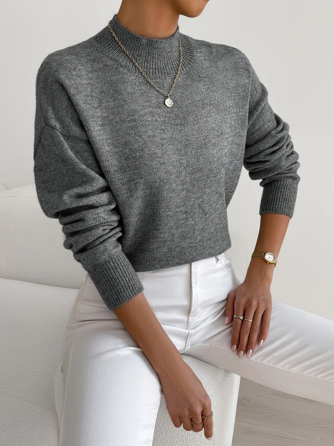 Madeleine | Pull col montant oversize
