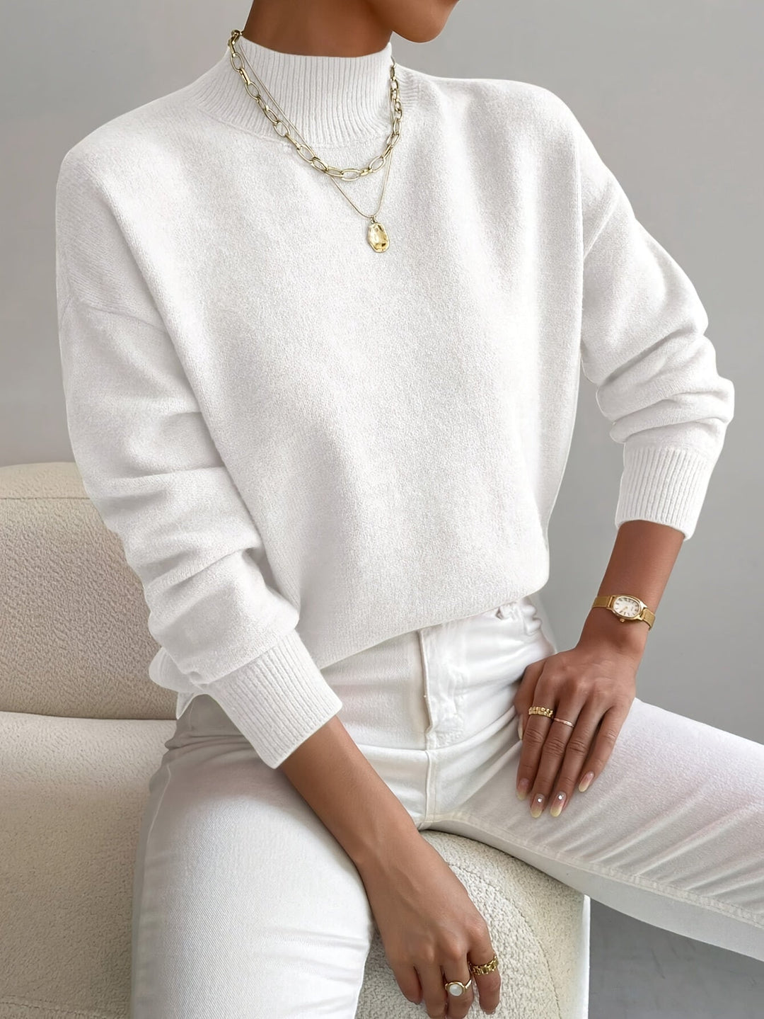 Madeleine | Pull col montant oversize
