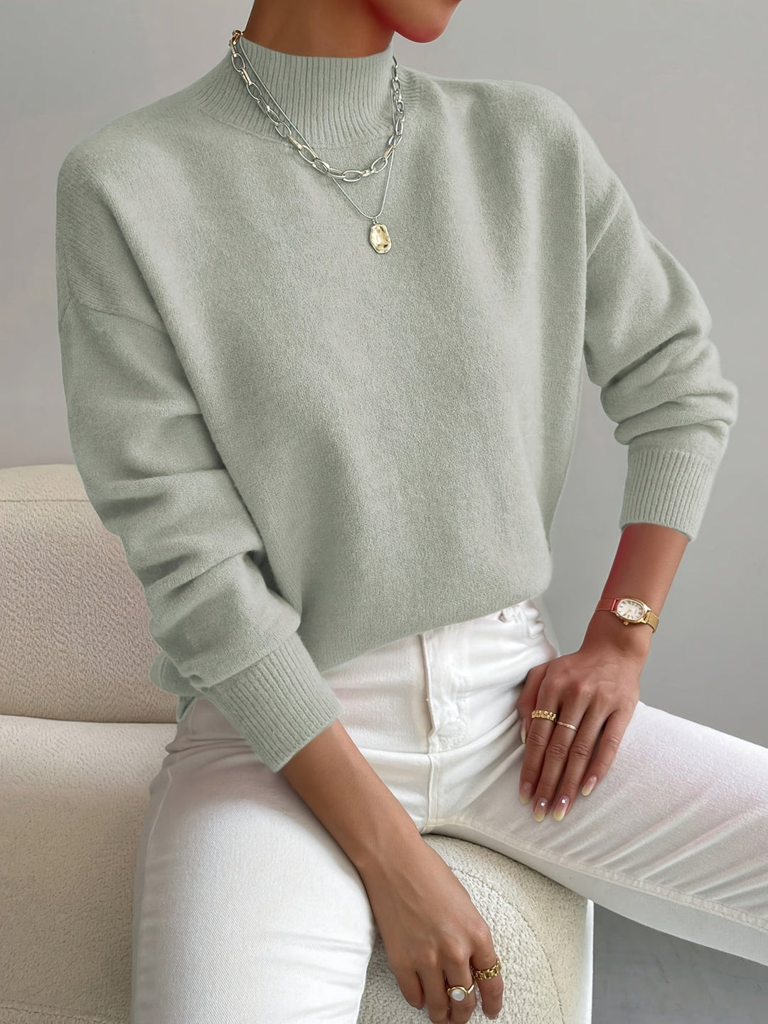Madeleine | Pull col montant oversize