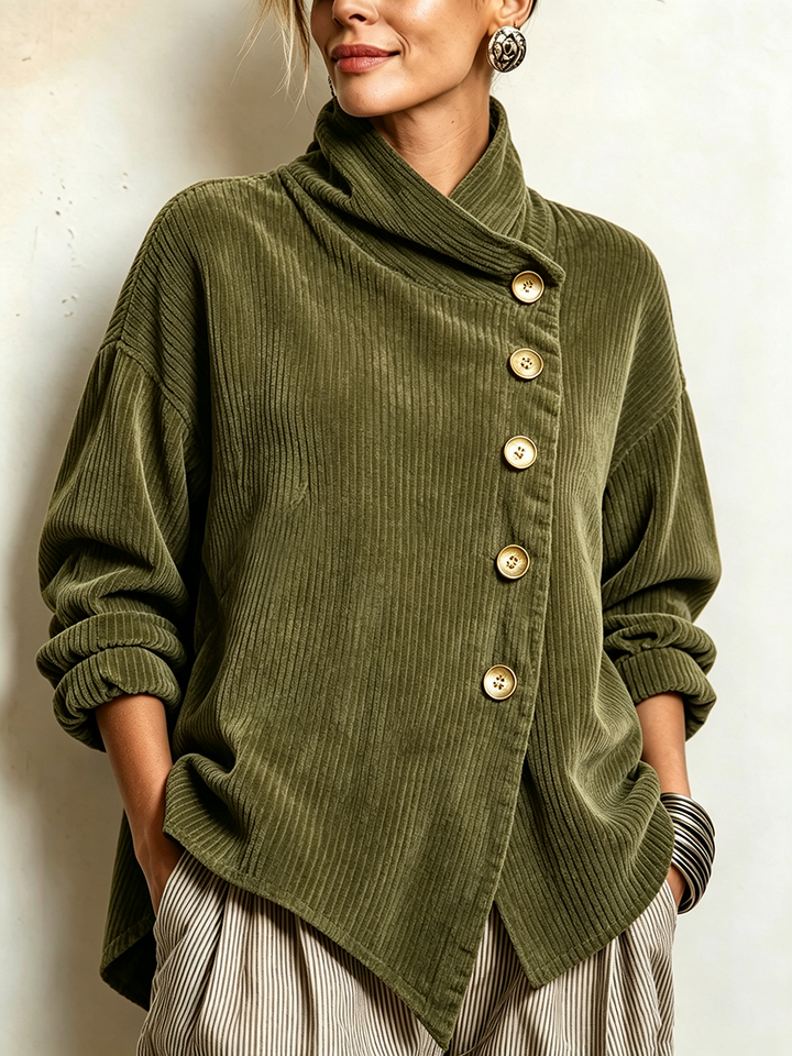 Margotte | Veste asymétrique à col drapé